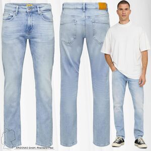 Herren O&S Slim Fit Jeans Straight Denim Stretch Pants Stone Washed Hose Trousers ONSWEFT