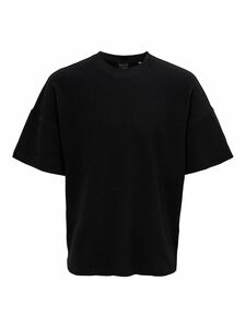 Einfarbiges Rundhals T-Shirt Weites Kurzarm Shirt Basic ONSBERKELEY