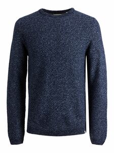 Herren JACK & JONES Dicker Langarm Grobstrick Pullover Rundhals Basic Sweater Chunky Knit JJEDAMIAN