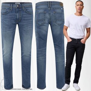 Herren BLEND Slim Fit Jeans Basic Hose Denim Pants Tapered Trousers Stoned Washed TWISTER FIT
