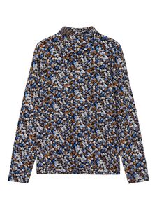D�nnes Langarm Shirt High Neck Jersey Oberteil Blumen Print NKFOLIBER