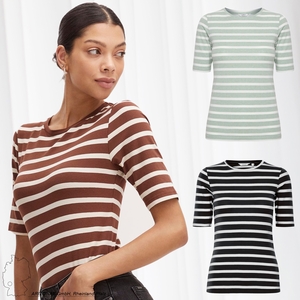 Gestreiftes Halbarm T-Shirt BYPAMILA