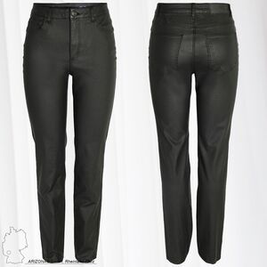 Slim Fit Straight Leg Pants PU Coated NMMONI 