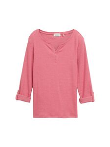 Gestreiftes Langarm Shirt mit Henley