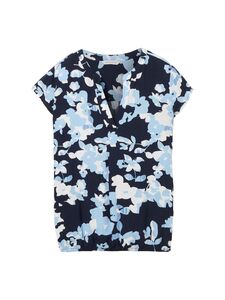 Gemusterte Kurzarm Bluse