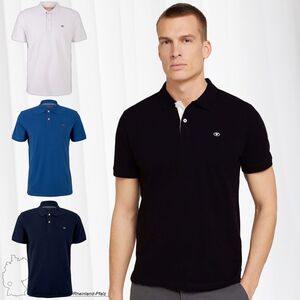 Herren TOM TAILOR Polo Shirt Uni Sommer Kurzarm Hemd Kentkragen T-Shirt aus Pique Baumwolle BASIC POLO