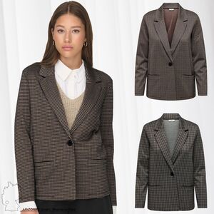 Karierter Langarm Blazer JDYGEGGO
