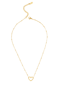 Feine Halskette mit Herz Anh�nger Edelstahl