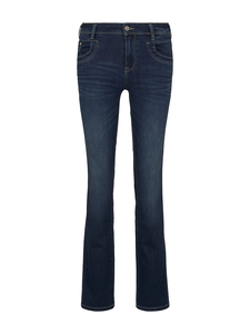 TOM TAILOR Damen Straight Bleached Jeans Mid Waist Regular Fit Denim Hose Bio Baumwolle ALEXA