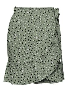 Kurzer Wickel Rock Falten Skirt mit Stretch Bund & Bindeg�rtel ONLOLIVIA