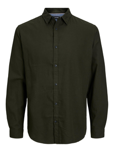 JACK&JONES Hemd Slim Fit Business Shirt Weiches Langarm Twill Oberteil aus Baumwolle JJEGINGHAM