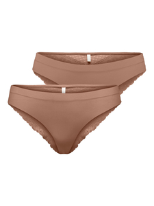 Spitzen Slips 2-er Pack String Unterhosen Brazilian Tanga ONLCAROLINE