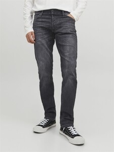 JACK&JONES Jeans Slim Fit Used Look Denim Stretch Hose Low Rise mit Knpfen JJIGLENN