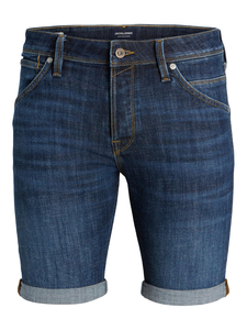 JACK & JONES Bermuda Jeans Shorts Kurze Denim Hose im Used Look bergre Knielange JJIRICK JJFOX