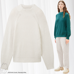 TOM TAILOR Loose Fit Strickpullover Rundhals Basic Stretch Sweater Langarm Knit Striped Rib Pullover