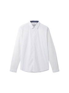 TOM TAILOR Klassisches Hemd mit Kent Kragen Regular Freizeit Langarm Shirt Blickdicht 