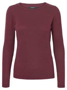 Eleganter Feinstrick Sweater Struktur Longsleeve VMCARE Pullover