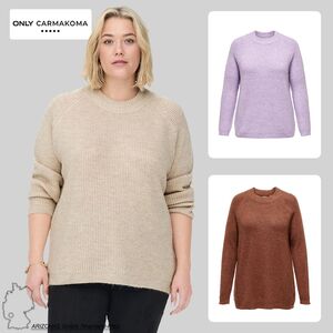 Plus Size Pullover Grobstrick Sweater CARJADE
