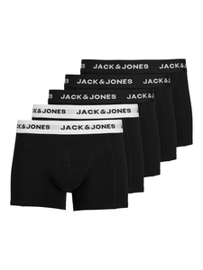 JACK& JONES Boxershorts 5er-Pack Basic Trunks Kurze Unterhosen Logo Print Design JACSOLID