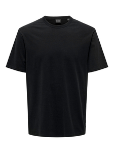 Herren O&S Rundhals T-Shirt Kurzarm Shirt Einfarbig Basic Baumwolle ONSSMART LIFE