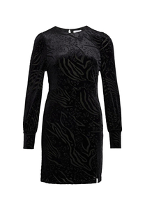 Samtiges Kleid mit Leopard Print Nicki Party Dress f�r Kurvige Frauen