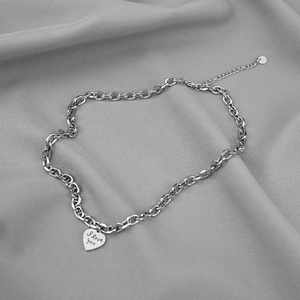 ANELY Halskette mit Herz Anhnger Elegantes Modeschmuck aus Edelstahl