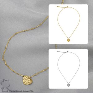 Halskette mit Herz�Anh�nger Modeschmuck aus Edelstahl