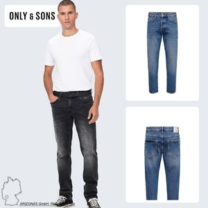 Denim Jeans 5-Pocket Style Hose Verk�rzt mit Knopfleiste ONSYOKE
