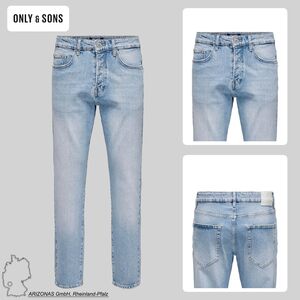 Regular Denim Pants mit Rissen 5-Pocket Jeans Bleached Washed Hose