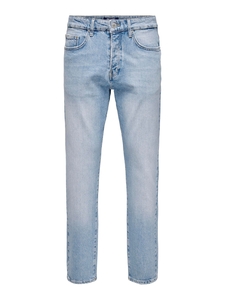 ONLY & SONS Herren Regular Denim Pants mit Rissen 5-Pocket Jeans Hose Bleached Washed