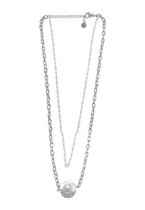 Layering Halskette mit Perlmutt Stein Anh�nger Modeschmuck