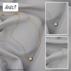 Halskette mit Coin Anh�nger Modeschmuck aus Edelstahl