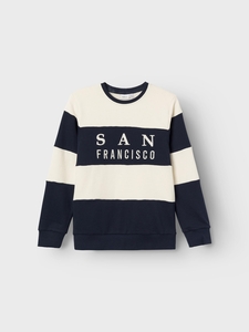 NAME IT Jungen Pullover Rundhals Sweater Trendige Stickerei San Francisco
