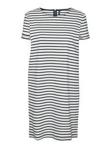 Kurzes Kleid Kurzarm Rundhals Midi