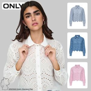 Bluse lockeres Muschelsaum Hemd