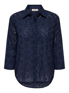 Damenhemd mit Lochstickerei und l�ngerer R�ckenpartie