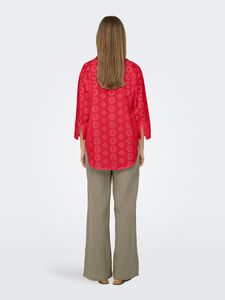 Damenhemd mit Lochstickerei und l�ngerer R�ckenpartie