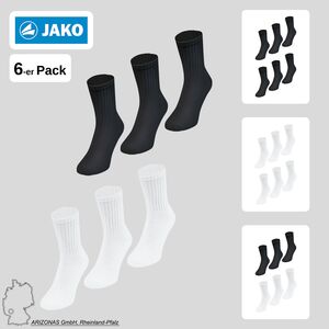 Socken 6er-Set gepolsterte Fersen- und Zehenbereich