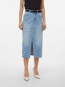Langer Denim Jeansrock mit Schlitz 5-Pocket Maxi Skirt