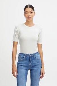 T-Shirt Slim Fit Ellenbogen-L�nge Rundhalsausschnitt