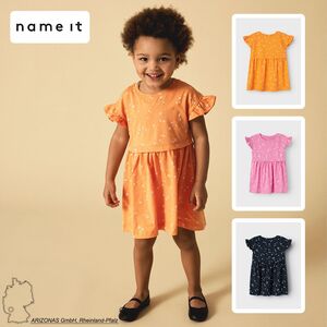 Kleid Kurzes Rundhals Baumwolle Dress