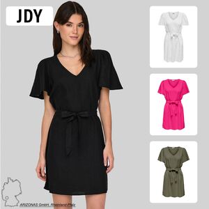 kurzes Kleid oberschenkellang Kurzarm V-Ausschnitt