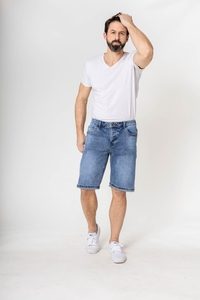 Shorts Denim Regular Fit Bleached Jeansshorts