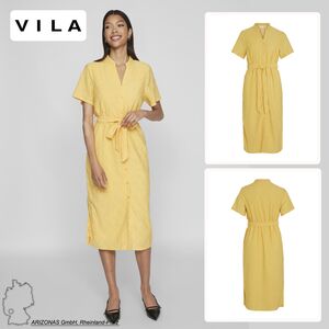 Kleid Kurze �rmel Gekn�pfte Vorderseite Tailleng�rtel