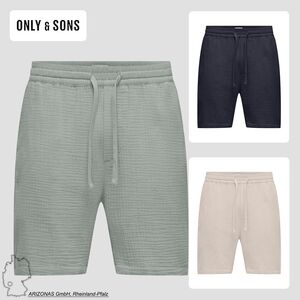 Shorts elastischer Bund Kordelzug bequeme Baumwolle