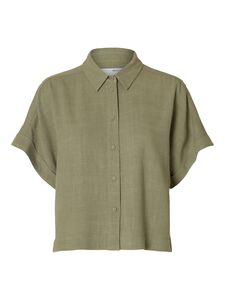 Bluse elegant Knopfleiste Hemdkragen Kurzarm