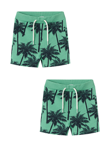 Shorts 2er-Set elastischer Bund Kordelzug