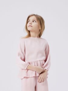 Langarmshirt Knopfverschluss Rundhals bequem