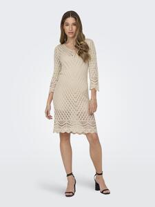 Kleid Locker Leichtes Sommer Basic Midi-Strickkleid