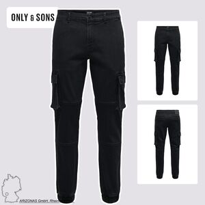 Jeans Tapered Fit mit Cargotaschen Freizeitjeans